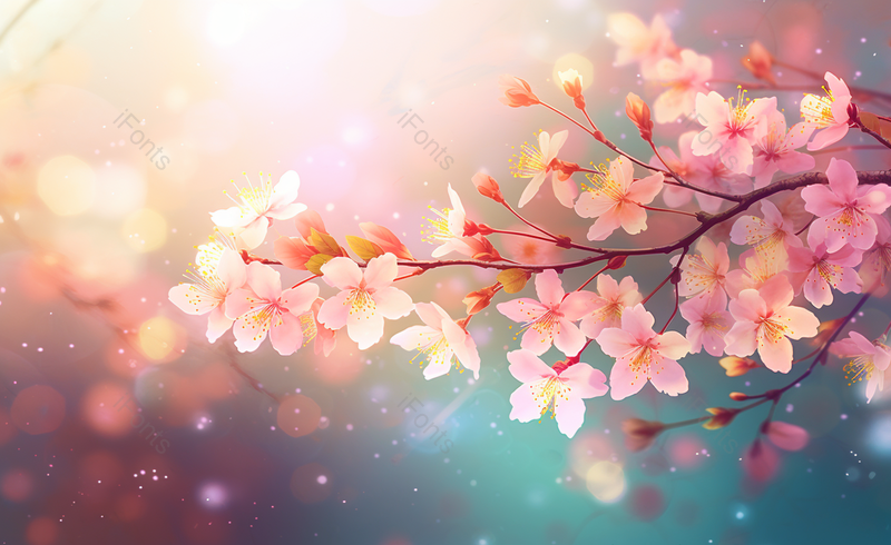 黄蓝色渐变梅花手绘母亲节唯美落花插画背景卡通母亲节高清插画,插画/手绘图,插画/手绘图库,插画/手绘图下载,插画/手绘